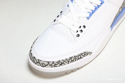 JORDAN “UNC” AIR WHITE 3 RETRO 0912
